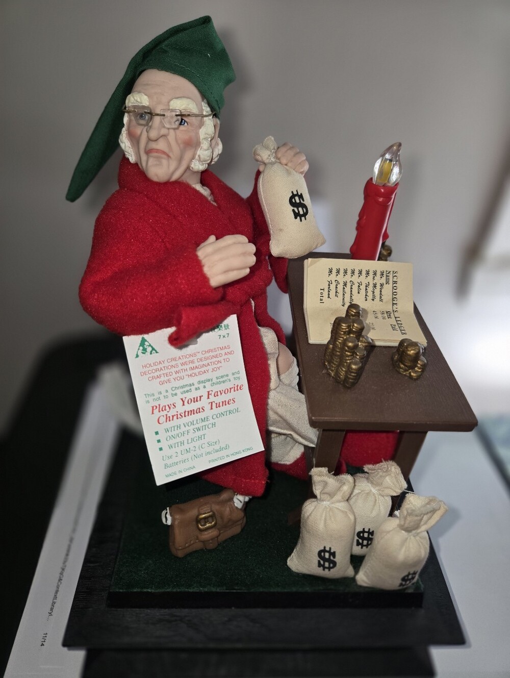 Vintage Scrooge Christmas Decoration 1993